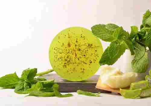 Fresh Mint And Aloe Vera Butter Skin Brightening And Whitening Bath Soap