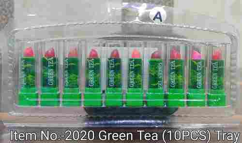 Glossy Look Moisturizing Water Proof Skin Friendly Green Tea Lipsticks (10 Pieces)