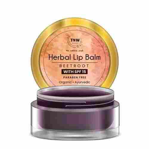 Herbal SPF 15 Beetroot Lip Balm With Apricot, Honey, Shea Butter And Jojoba Oil