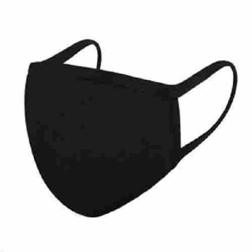 6 Layer Resusable Black Colour Face Mask With Adjustable Loop Holes