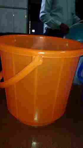 Orange Leakproof Resistant Plastic Translucent Household Bucket With Handle