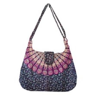 Comes In Various Colors Very Spacious And Light Weight Cotton Mandala Bags With Screen Printing