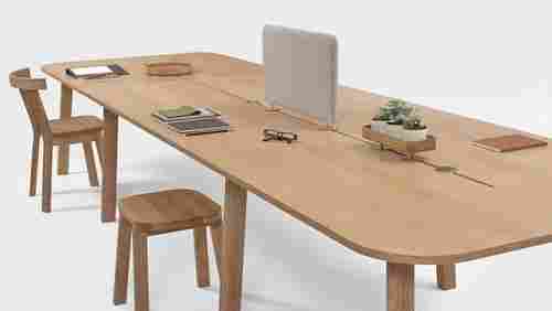 Hard Structure Office Wooden Table And Chair