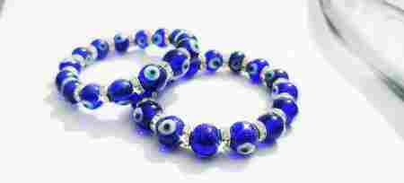 Women Party Wear Fashionable Blue Color Glass Beaded Bracelets