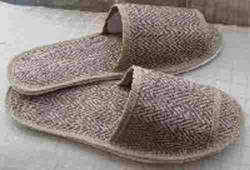 Anti Skid, Jute Slipper For Ladies With Round Shape Toe And Flat Heel