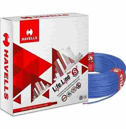 Havells Life Line Plus Heat Resistant Blue 4 Sq Mm Pvc HRFR Cable