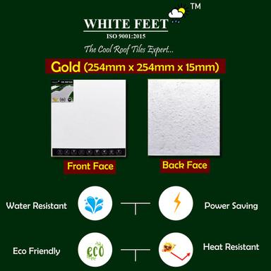 Concrete Perfect Finish Attractive Design White Feet Cool Roof Tile Gold