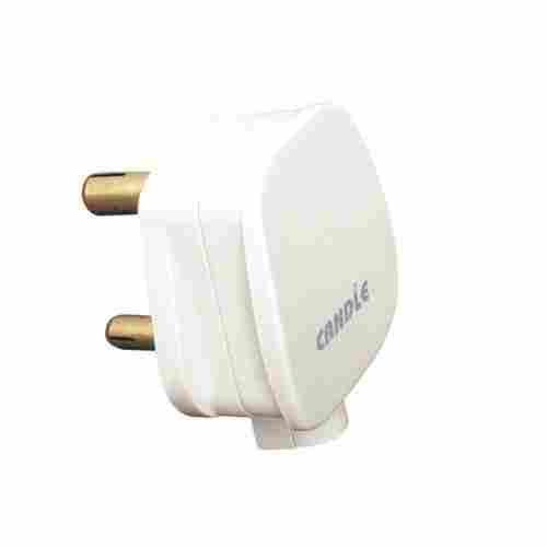 Light Weight Safety Tested Electrical Polycarbonate White 3 Pin Plug