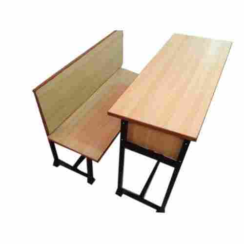 2 Seater 36 Inches Size Plywood Laminated With Mild Steel Benches And Desk