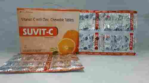 Orange Flavour Vitamin C With Zinc Chewable Tablets
