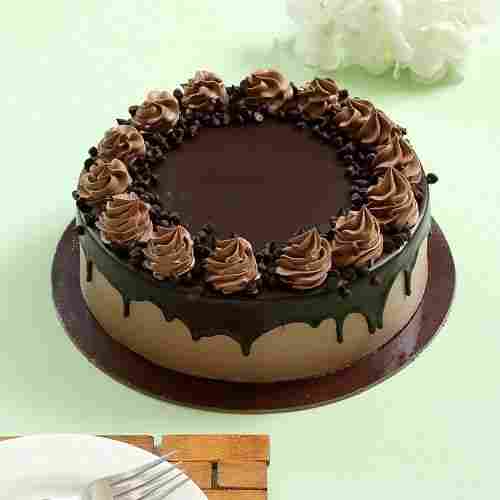 Eggless Petals Cream Drop Chocolate Cake For Birthday And Anniversary 500 gm