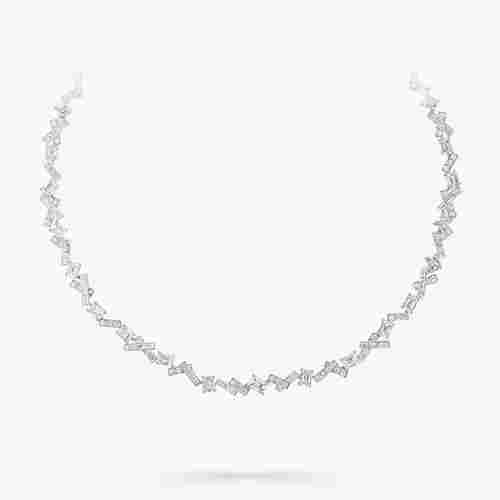Ladies Silver Fashion Necklace(Fancy And Unique Design)