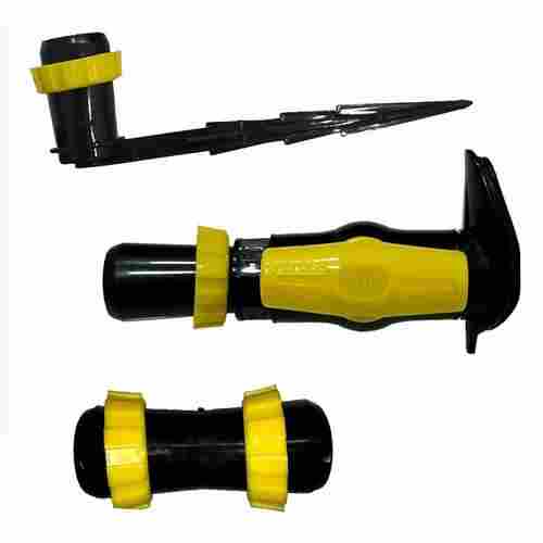 Plastic Yellow/Black Rain Irrigation System Pipe Fitting (Connector, Joiner, Endcap)