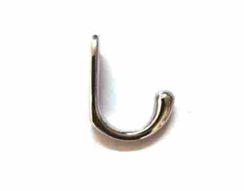 Sleek Brushed Nickel Finish And Hard Structure Silver Single Wall Cloth Hook Hanger