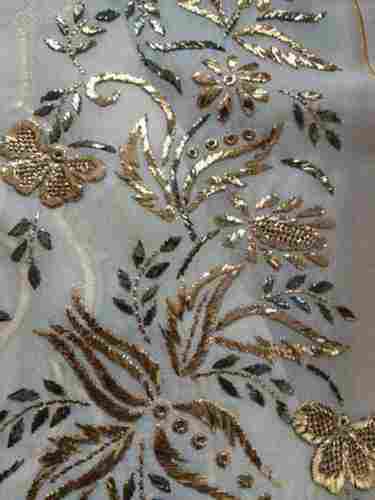 Cotton and Silk Zari Embroidery Fabrics Uses for Dresses, Laces & Borders, etc.