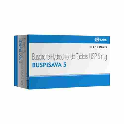 Buspisava Buspirone Hydrochloride Tablets Usp 5mg, 10x10 Tablets