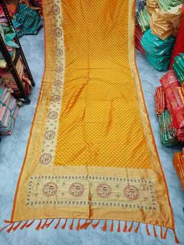 Multi Heavy Banarasi Silk Saree With Woven Design Blouse Piece And 5.5 Meter Saree Length