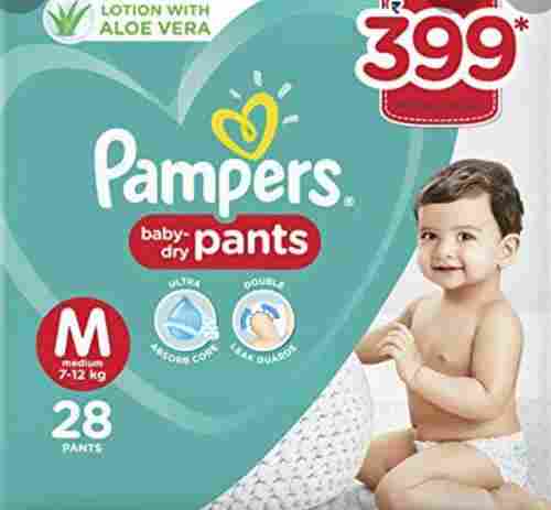 Easy To Wear Leak Proof Comfortable To Wear M Size Pampers Baby Diapers