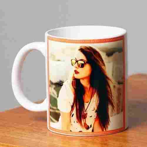 Photo Printed White Ceramic Mug For Promotional And Personal Gift