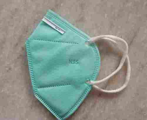 Reusable And Comfortable Protection From Pollution Green N95 Face Mask With Nose Pin