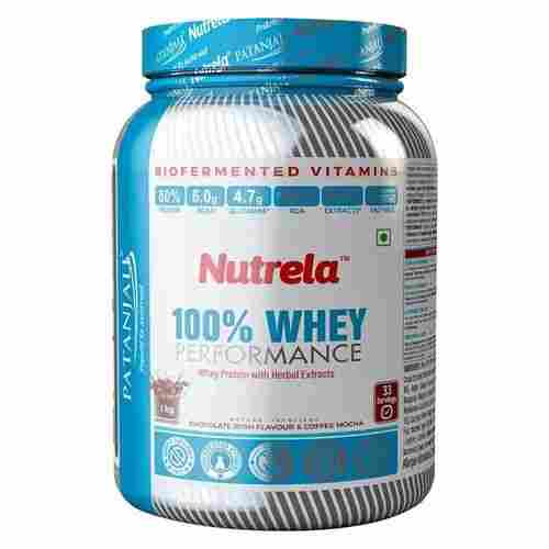 Patanjali Nutrela Whey Protein Powder Supplement Chocolate Flavour (1Kg)