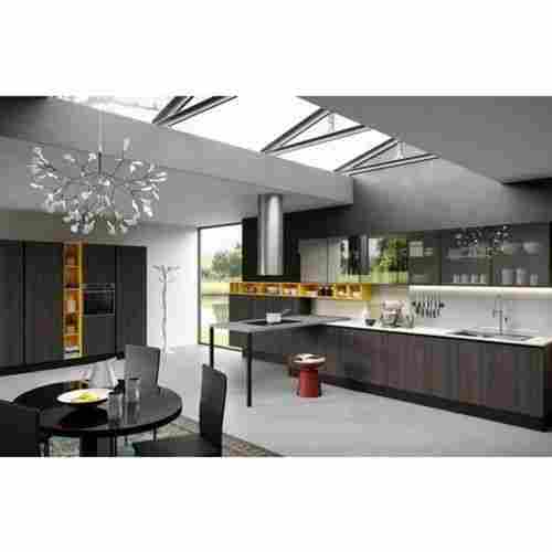 Skin Friendliness Appealing Look Wooden Residential Modular Modern Kitchen