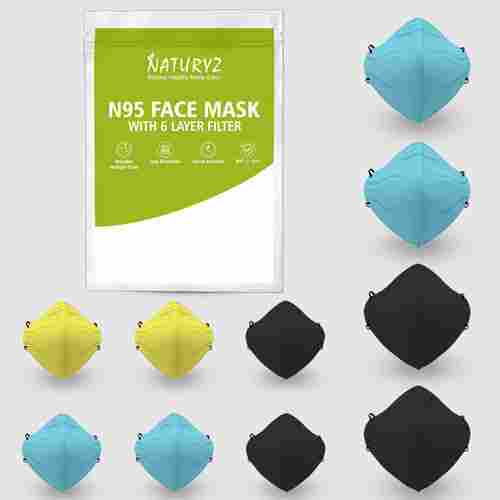 Naturyz Kids Reusable And Washable 6 Layer N95 Face Mask With Adjustable Nose Clip
