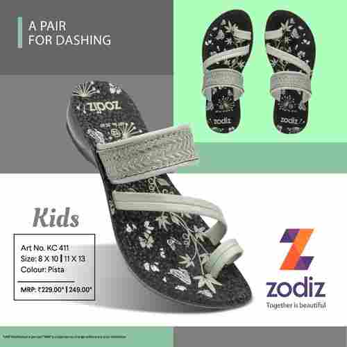 Kids Dashing And Fancy Pista Color Slip On Slippers, 8x10 & 11x13 Size