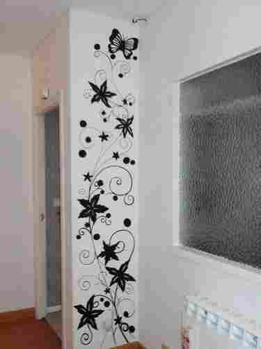  Removable Vinyl Diy Black Flower String Wall Decals Butterfly Home Wall Art Stickers For Bedroom And Wall Decor