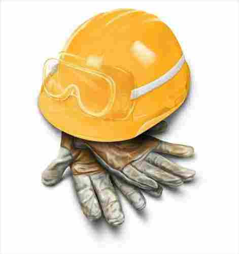 Industrial Use Yellow Colour Oval Shape Half Face Safety Helmet, (L, M, S)