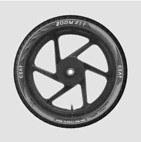 Ceat Tyre Puncture Safe Zoom X3 F 80/100-17 46p Round Black Motorcycles Tyres