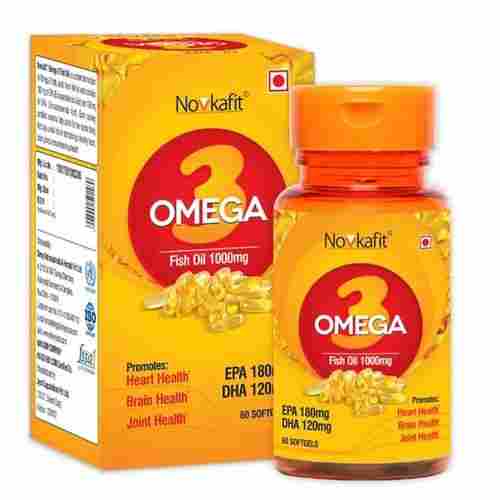 Novkafit Omega-3 Fish Oil Softgel Capsules For Heart, Brain And Joint Care
