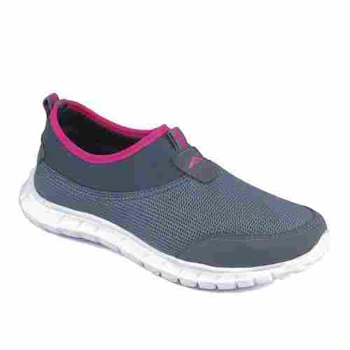 Pink, Grey Color Slip On Grey Shoes For Jogging, Walking, Gym And Party Running Shoes For Women