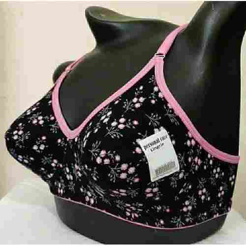 Printed Pattern Full Coverage Cotton Non Padded Non Wired Seamless Ladies Bra