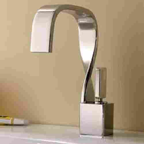 Corrosion And Rust Free Designer Steel Bathroom Faucets With Stylish Handle Design