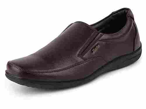 Formal Wear Slip On Brown Color Mens Leather Shoes With 6-9 Inch And Light Weight