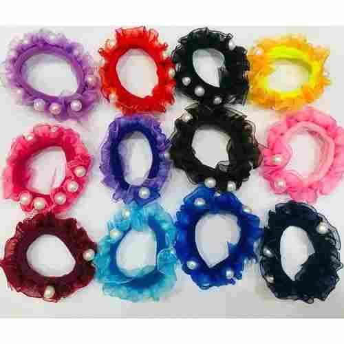 Small And Medium Size Plain Rubber And Fabric Stretchable Hair Rubber Band For Party Wear