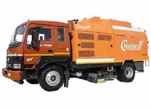 Automatic Truck Mounted Road Sweeping Machine With Diesel Engine And Water Tank Capacity 500 Liter