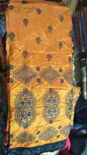 Designer Printed Work And Cotton Silk Fabric Saree With Designer Lace Border 