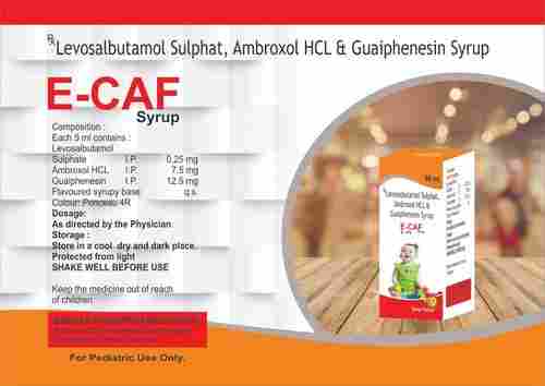 E Caf Ambroxol And Levosalbutamol Syrups 50 Ml For Pediatric Only