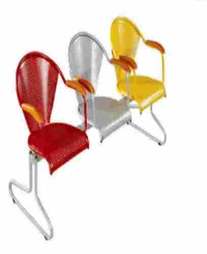 Multicolored Three Seater Metal Perforated Reception Waiting Chair 