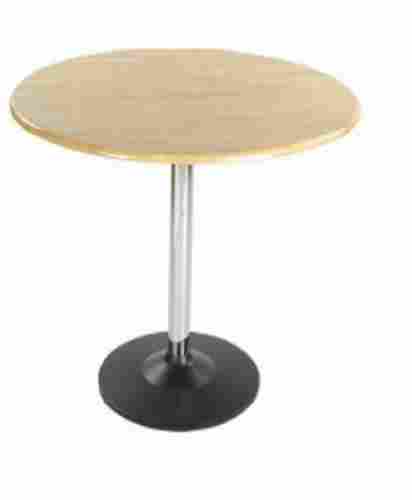 Multifunctional Mild Steel Round Shaped Wooden Top Restaurant Table