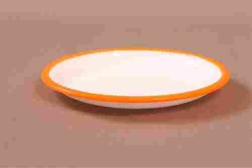 Orange ,Ivory Plain Plastic Disposable Plate Round Serving Dinner