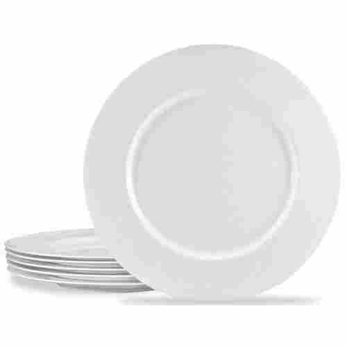 Round White Disposable Plastic Plate Utilized For Both Cold And Hot Food