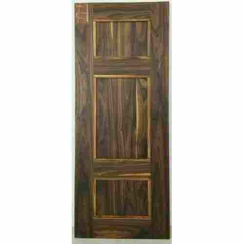 Scratch Proof 3 Panel Polished Wood Laminate Veneer Door, 8 X 4 Feet Size