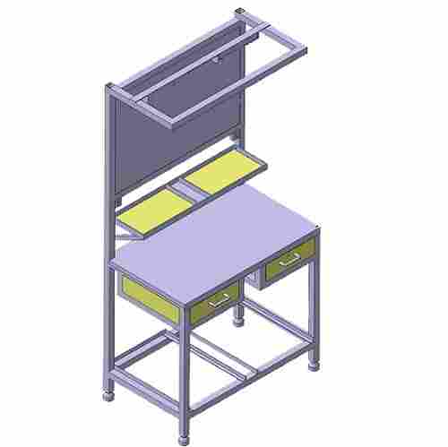 Gray And Yellow Mannual Operated Inspection Table For Industrial
