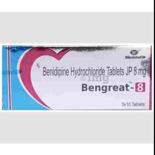 Bengreat-8 Benidipine Hydrochloride Tablets JP 8 Mg For High Blood Pressure Treatment