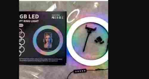 Cool White MJ33 13 Inch RGB Ring Light With Mini Light Stand