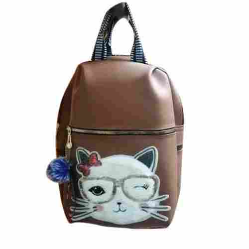 Light Weight And Spacious Brown Colour Stylish And Trendy Girls College Bags