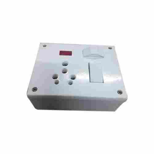 Light Weight And White Color Electrical Switch Box With One Switch And One Plug